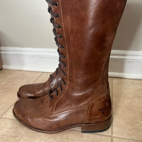 Frye lace up riding boot - Picture 4 of 7